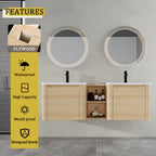 60'' Wall-Mounted Bathroom Vanity