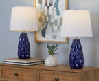 Hex 20" Contemporary Ceramic Accent Lamp in Estate