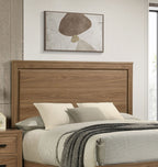 Walnut / Chestnut 3pc Queen Size Bedroom Set with Nightstands