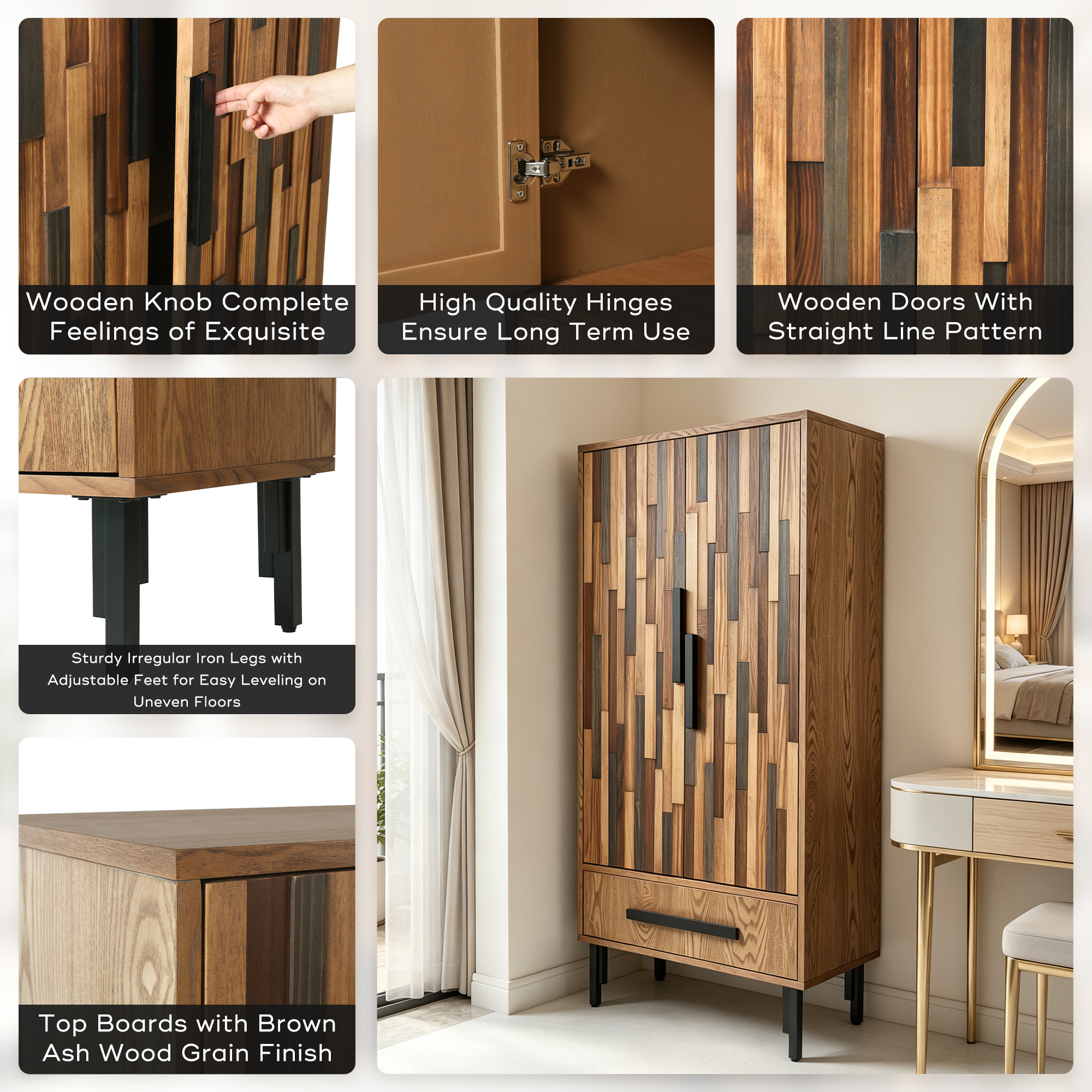 60'' Tall Storage Cabinet with Drawer