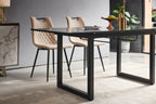 Square Extendable Dining Table with Metal Legs