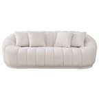 Maximilian Modern Japandi Style Tight Back Boucle Couch