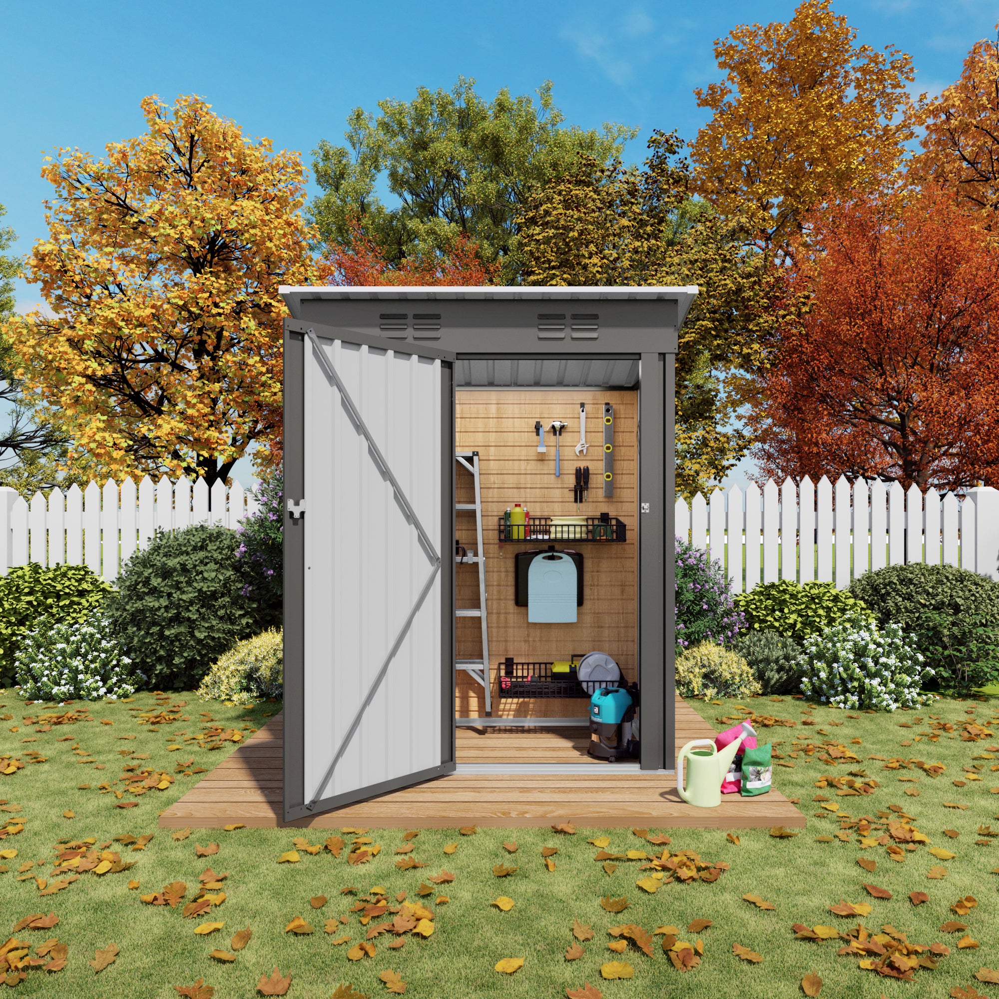 5X3 FT Metal Outdoor Storage Shed