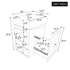 20-Inch Bathroom Vanity with Ceramic Sink
