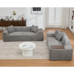 2 Piece Boucle Cloud Sofa Set