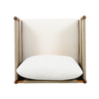 Outdoor Acacia Wood Club Chair with Diamond Rope Weave & Cushions