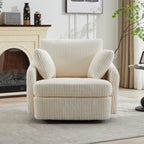 40.55''W Swivel Accent Chair with Pillows