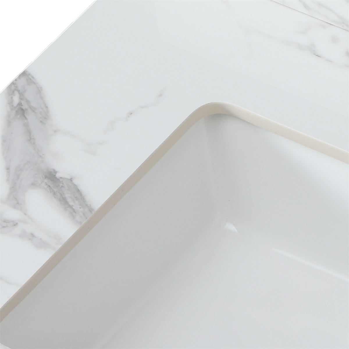 31"x22" Bathroom Vanity Top in Sintered Stone Carrara