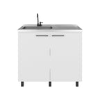 Gold Utility Sink Cabinet with 2 Doors and 3 Shelves