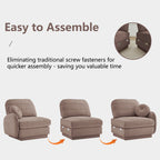 137" Chenille Cloud 4-Seater Sofa