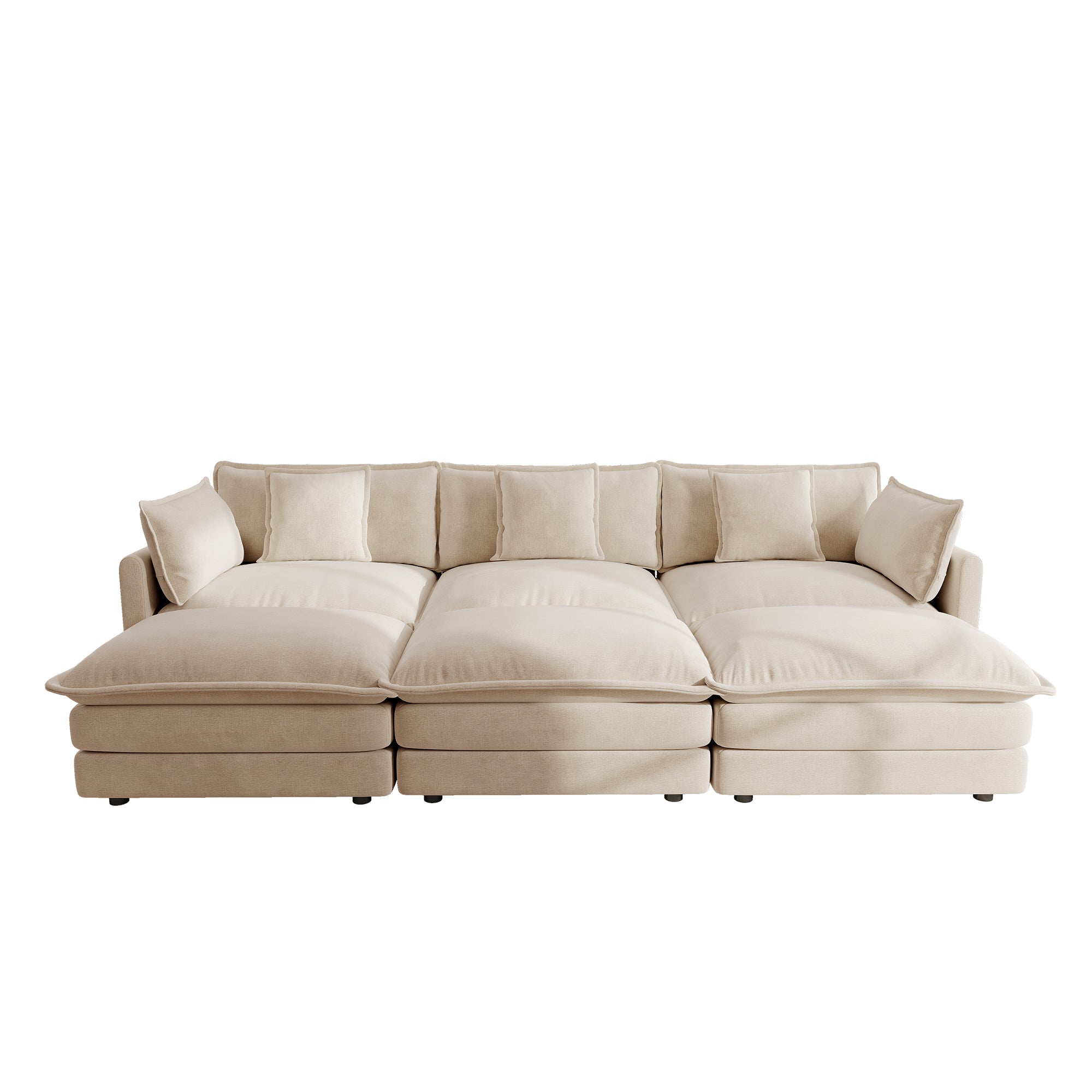 Comfortable Deep Seat Reversible Modular Sectional Sofa
