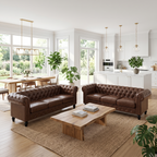 FX-P80PB-PUBR-2PC Chesterfield Sofa Set
