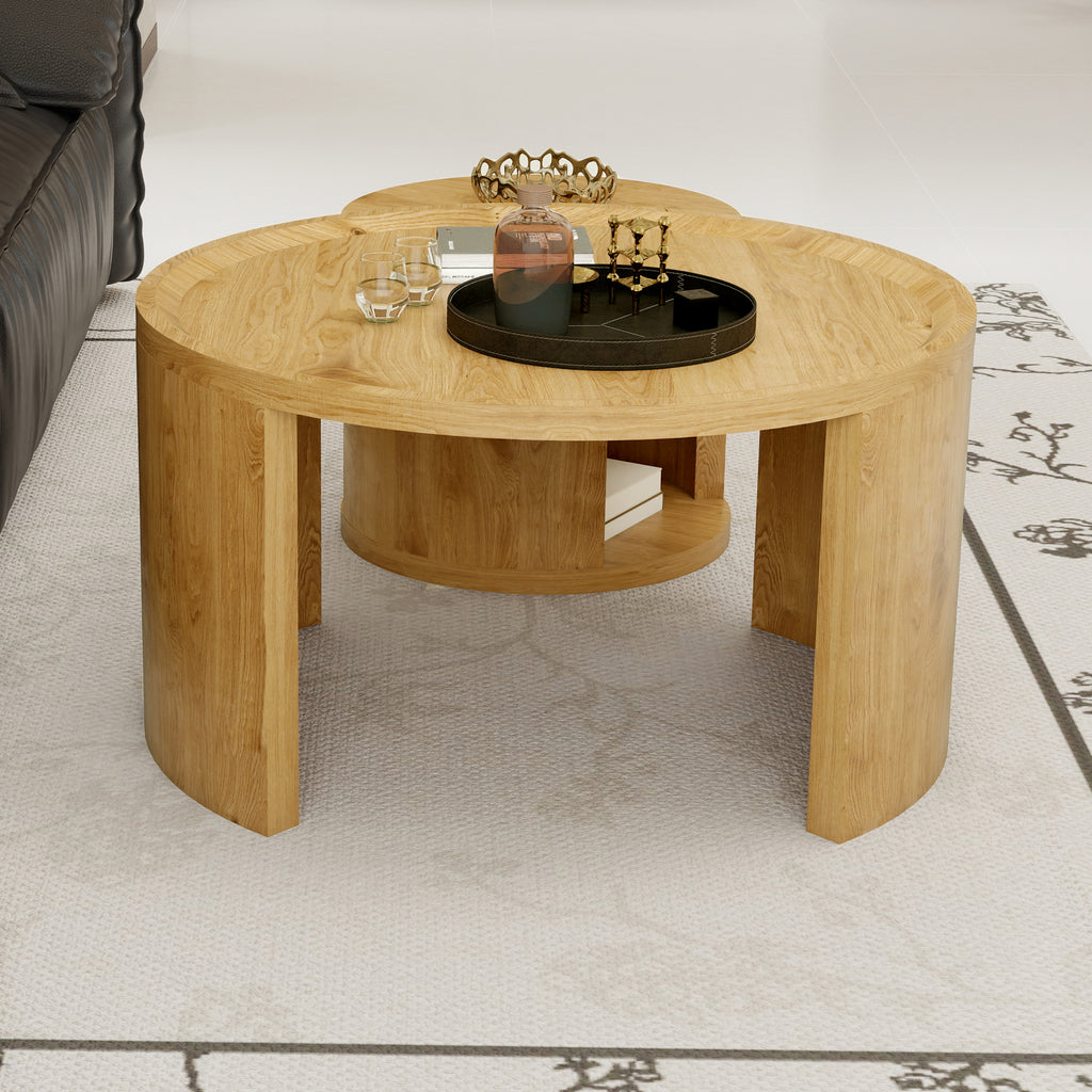 Round Nesting Coffee Table Set of 2