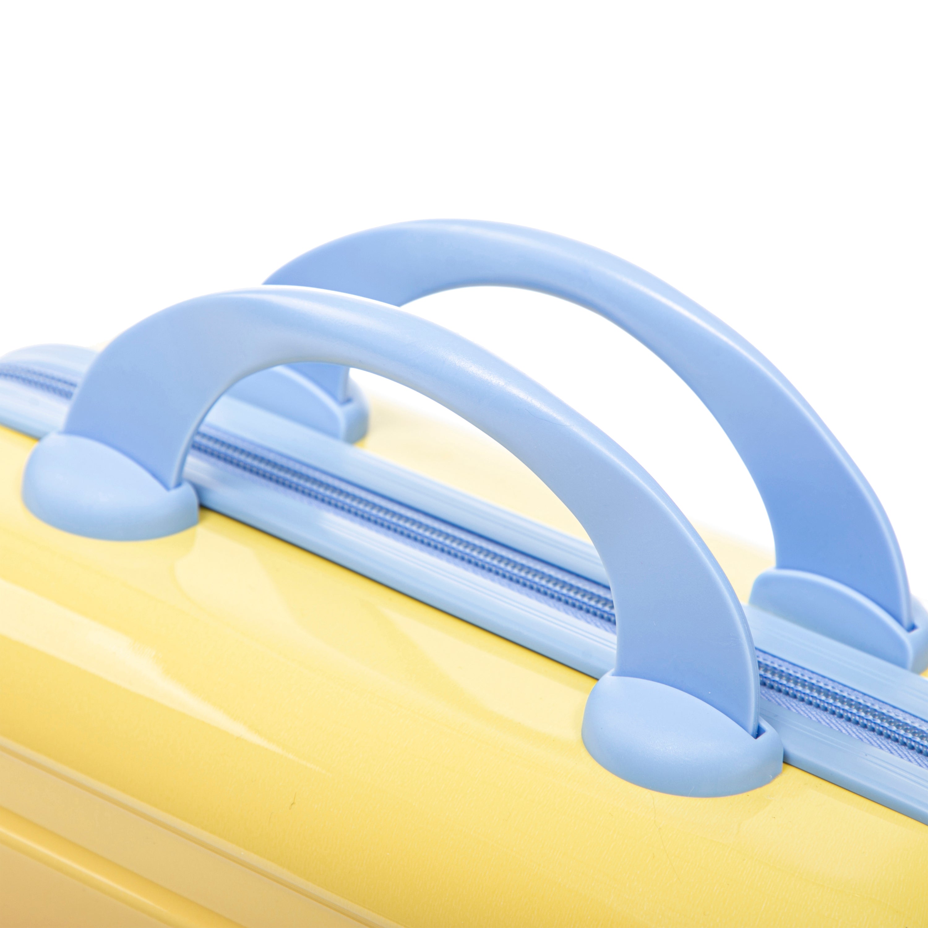 14'/20' 2-Piece PC Spinner Wheel Luggage Set in Gradient Blue Yellow