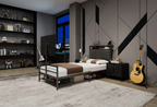 Twin Size Gaming Bed With a Rotating TV Mount