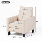 27.5" Push Back Recliner Chair