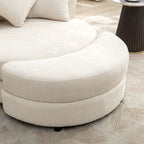 Orisfur 360° Swivel Accent Barrel Chair with Storage Ottoman