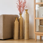 Metal Decorative Vases Set of 3