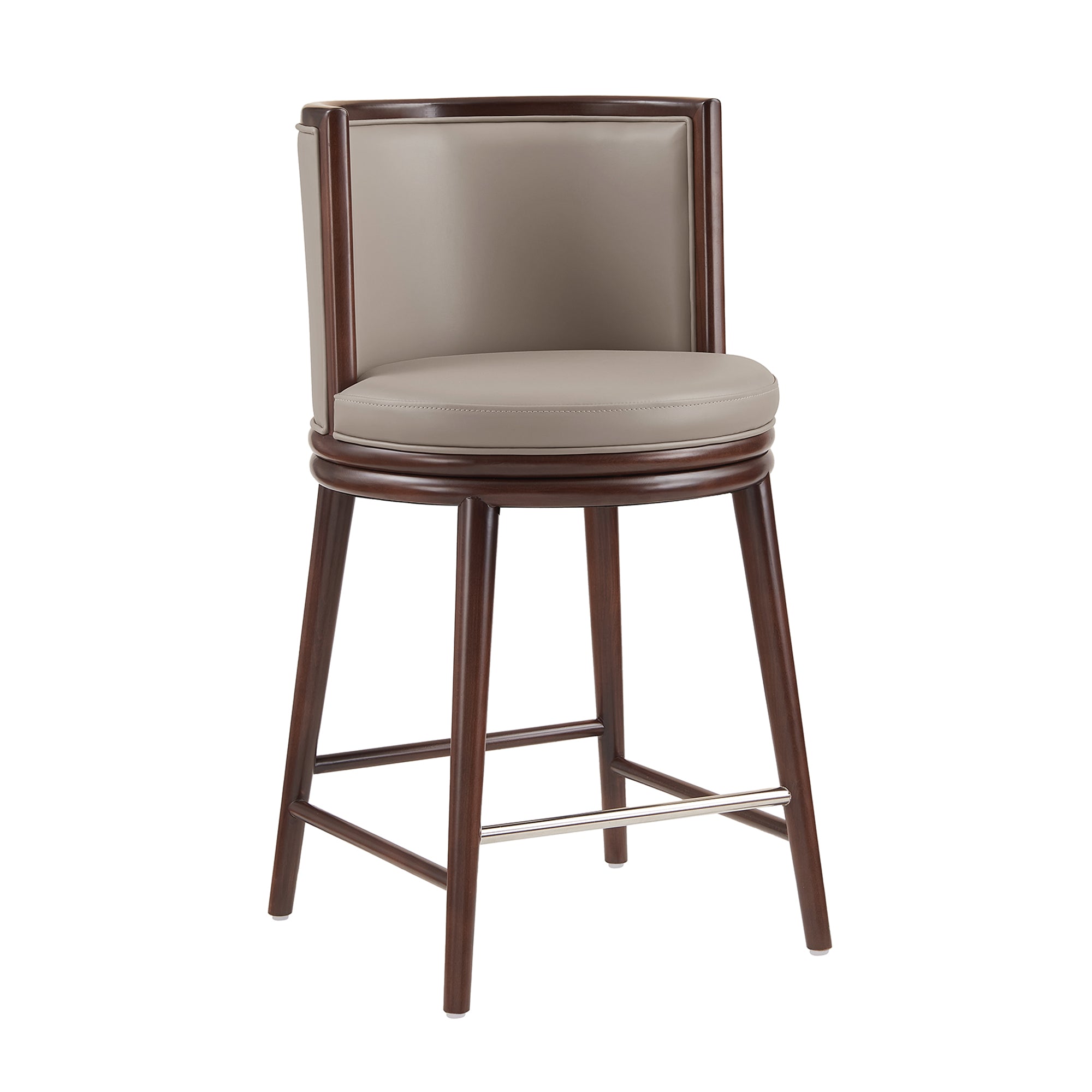Evalyn Wood Upholstered Counter Stool