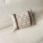 7 Piece Comforter Set Taupe/Brown Queen