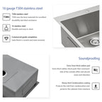 30" Single Bowl Topmount Kitchen Sink