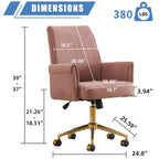 Mid-Back Liftable Office Chair - Pink