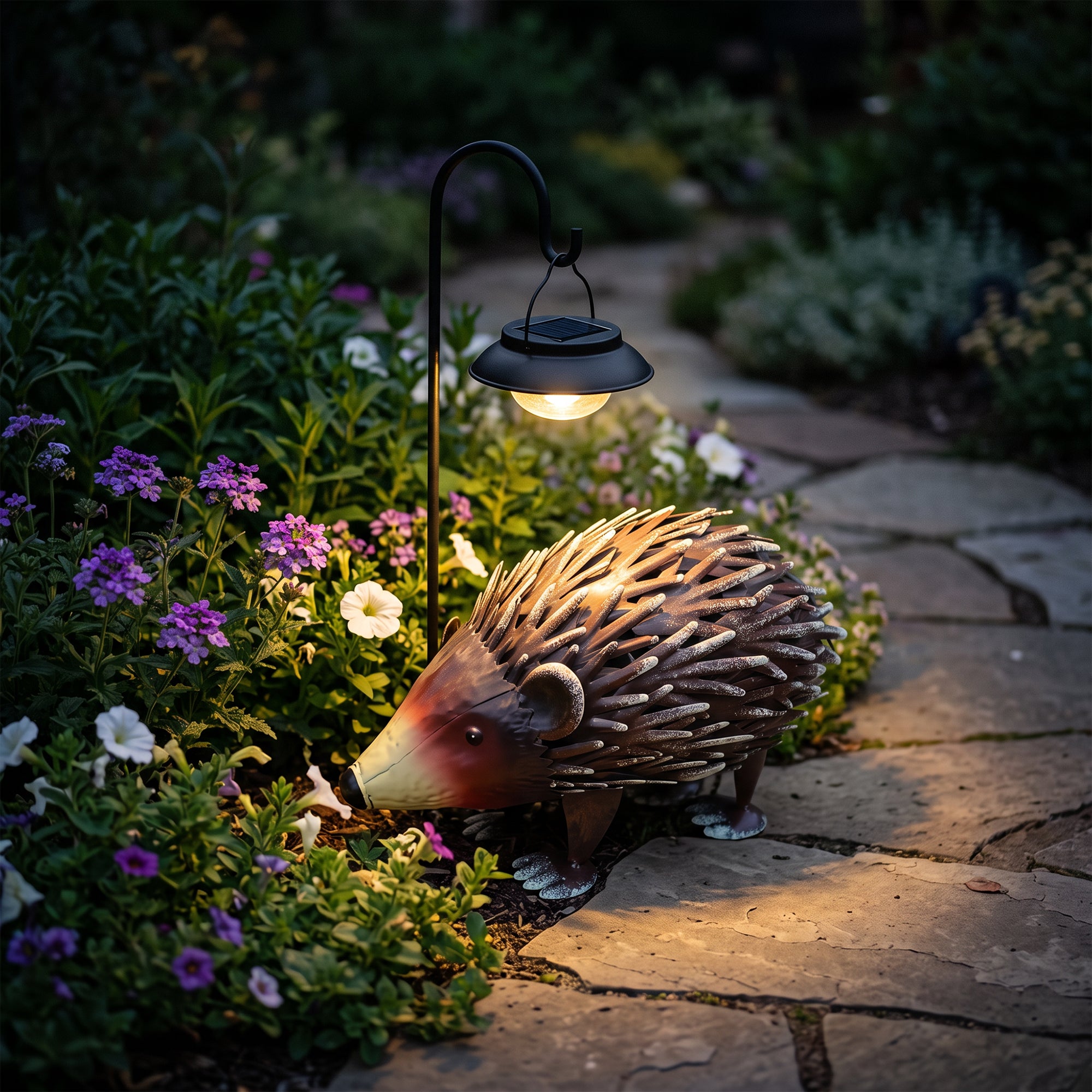 Metal Hedgehog Garden Statue