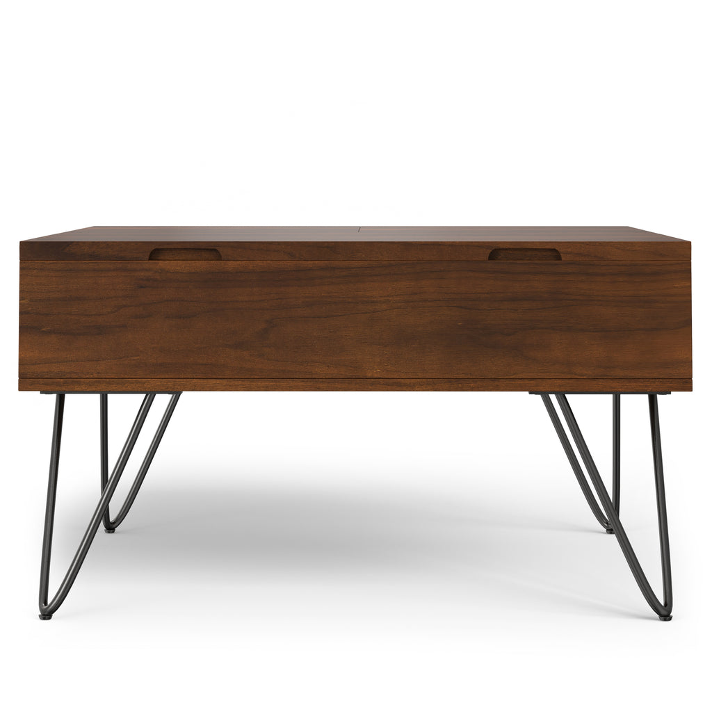 Hunter 32 Inch Wide Solid Wood Lift Top Square Coffee Table