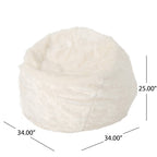 Amori Modern 3 Foot Faux Fur Bean Bag