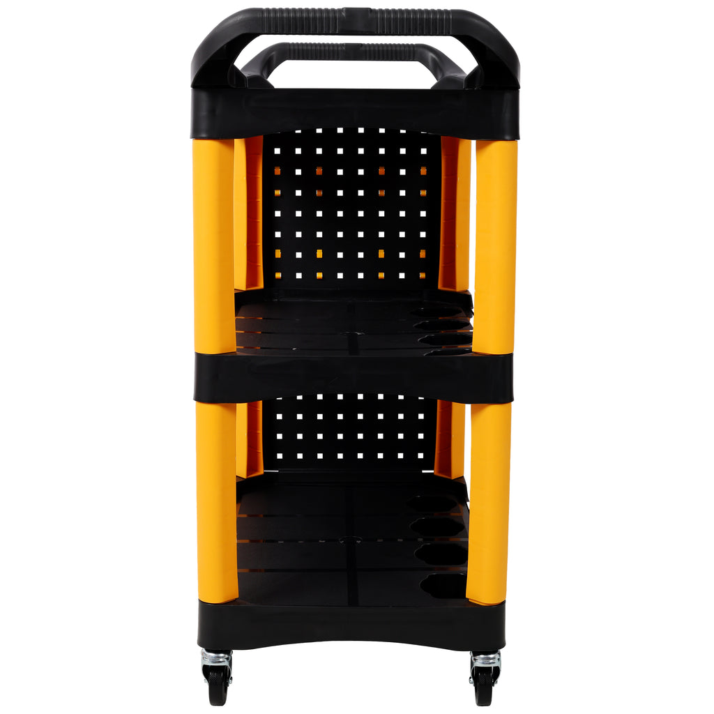 3 Tier Rolling Auto Detail Cart With Wheels