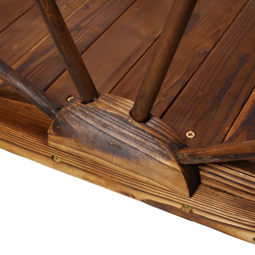 3.3ft Wooden Garden Bridge Arc Footbridge