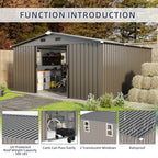 Campcraft 10x12ft Color Steel Storage Shed