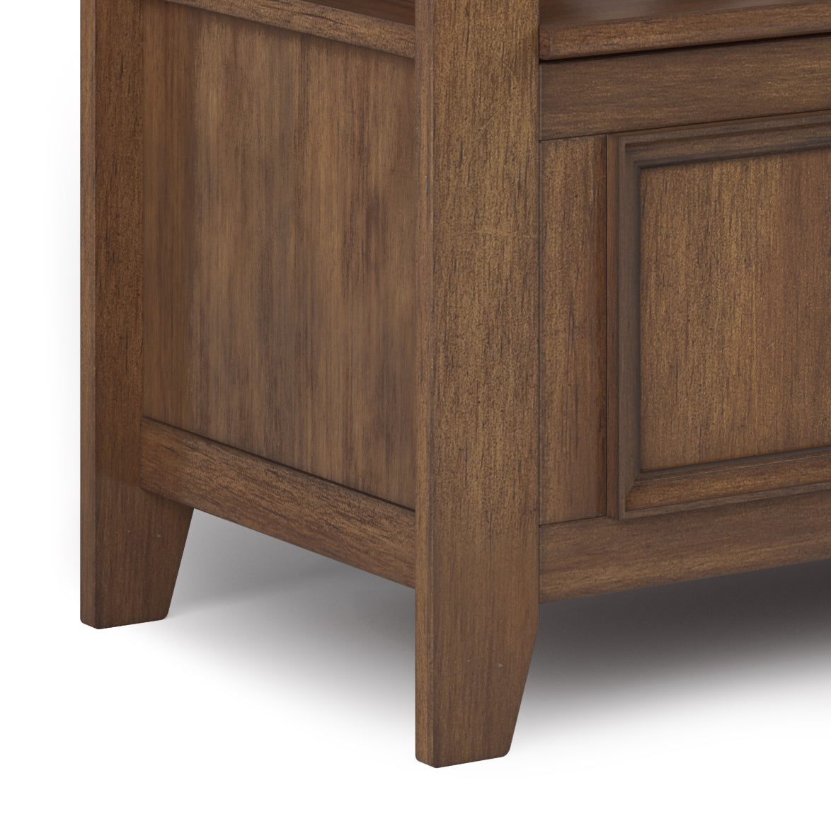 Amherst Solid Wood Entryway Storage Bench in Rustic