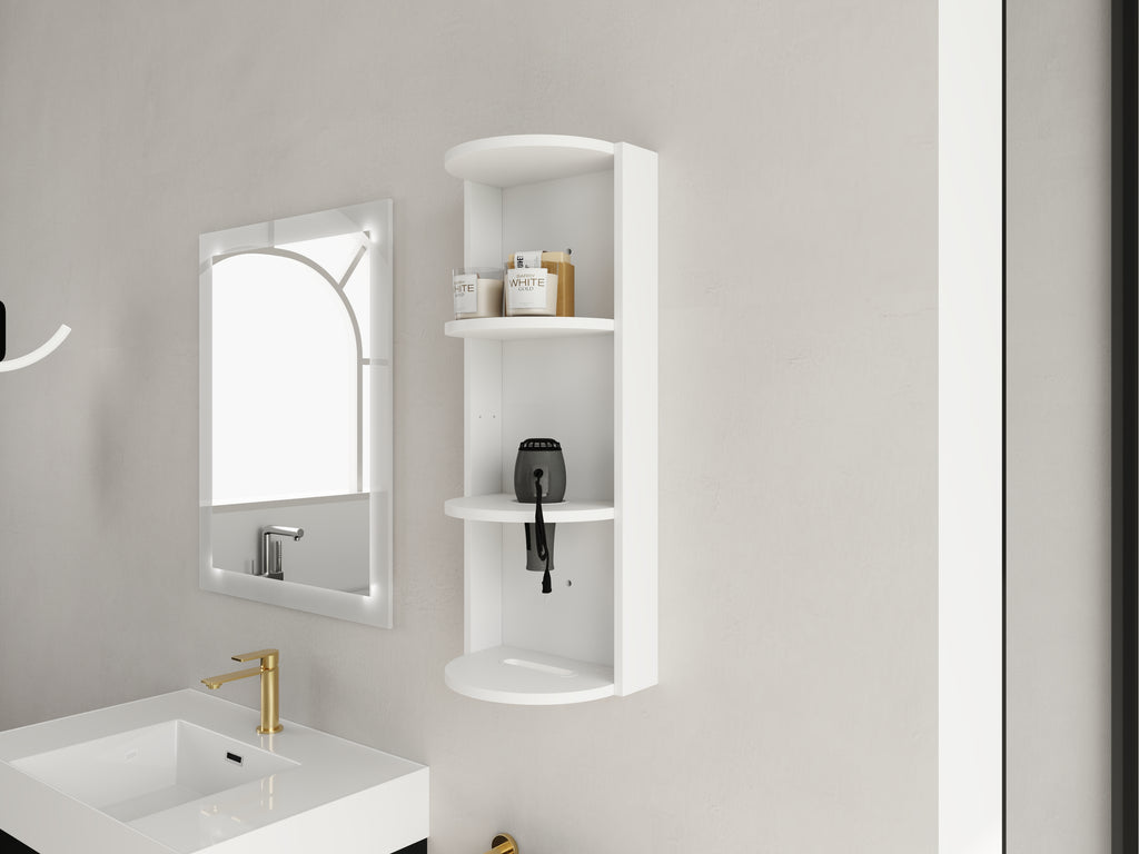 12" Bathroom Wall-Mounted Storage Rack