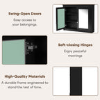 36'' x 28'' Modern Medicine Cabinet with Mirrors
