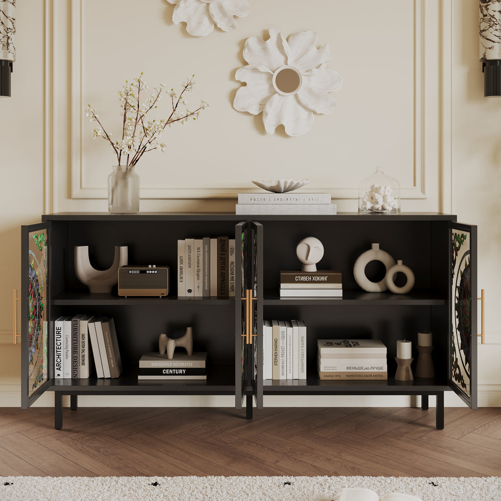 60.3 " Decorative Cabinet with 4 Doors