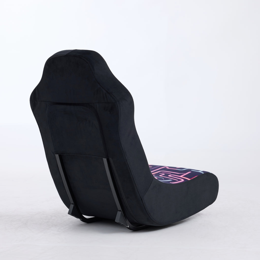 Circuit Pattern Fabric Rocking Gaming Chair, 26.4-Inch, Pink or Black