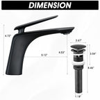 Single Hole Bathroom Sink Faucet with Pop Up Drain