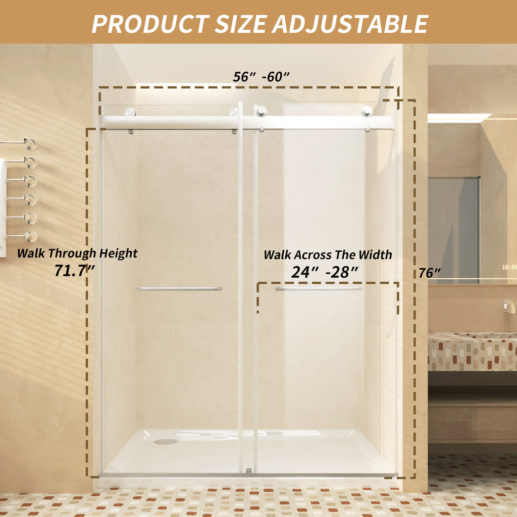 Frameless Sliding Glass Shower Doors