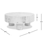Nebula 35.5" Round Pillar Leg Coffee Table - Warm