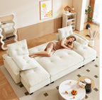 104.7" U-Shaped Sleeper Sofa with Pull Out Bed