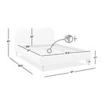 Roman Curved Headboard Upholstered Platform Bed, Queen
