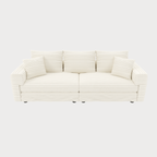 82.7" Plush Corduroy 3-Seat Sofa