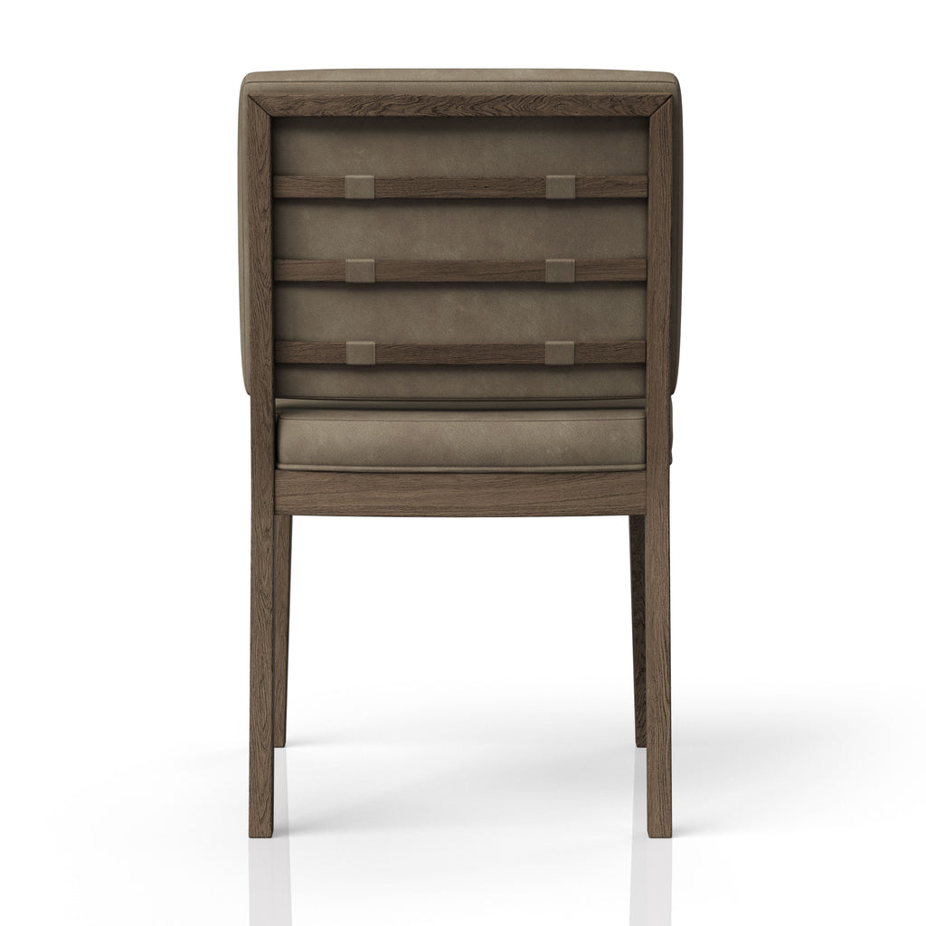 Latte and Leather Soft Back Chair (Set of Two)