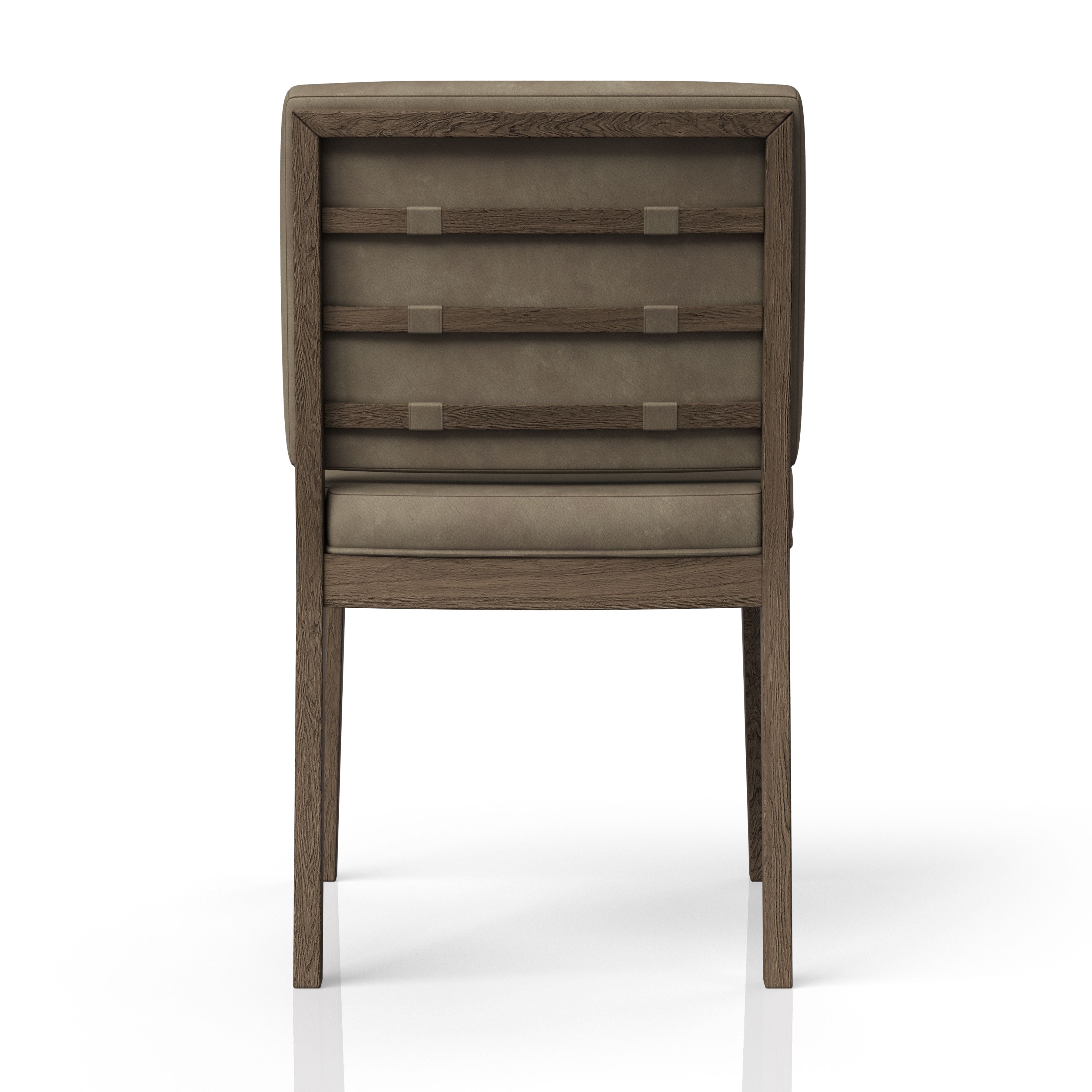 Latte and Leather Soft Back Chair (Set of Two)