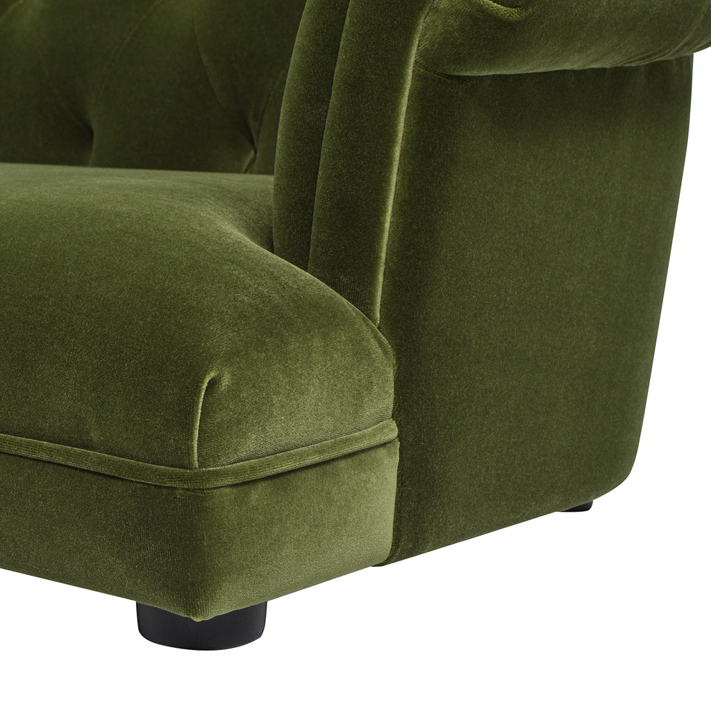 Kiki 36.5" Chesterfield Dog Sofa Bed, Medium, Olive