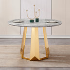 47" Round Marble Dining Table