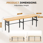 96" Adjustable Workbench with Side Pegboard
