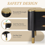 Contemporary 2 Drawers Nightstand
