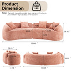 Pink Curved Compressed Sofa